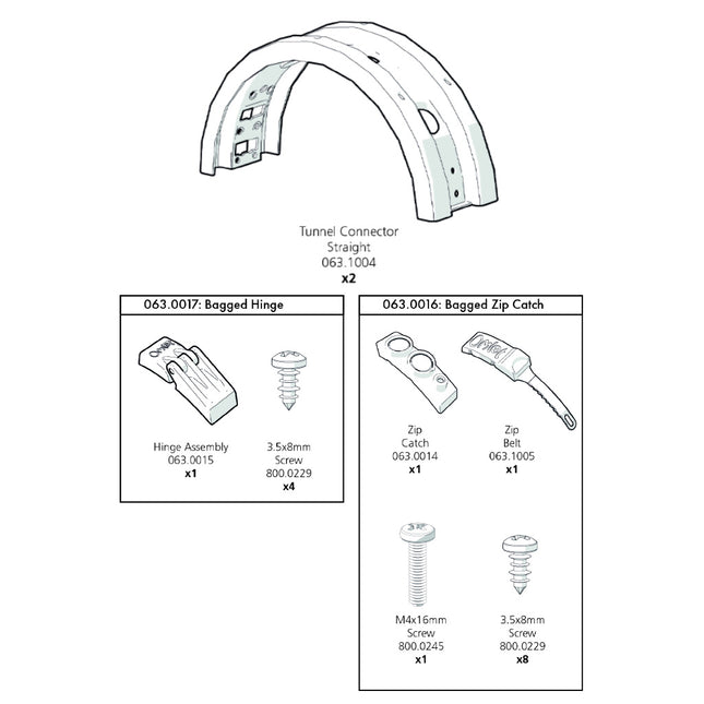 Straight Tunnel Connector | Zippi