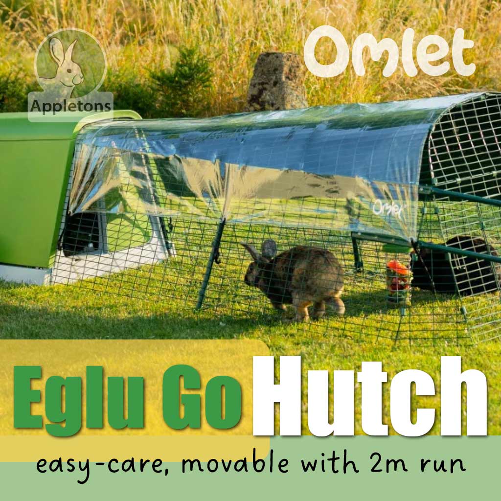 Omlet Eglu Go Rabbit Hutch with 2m run is easy to move and easy to clean