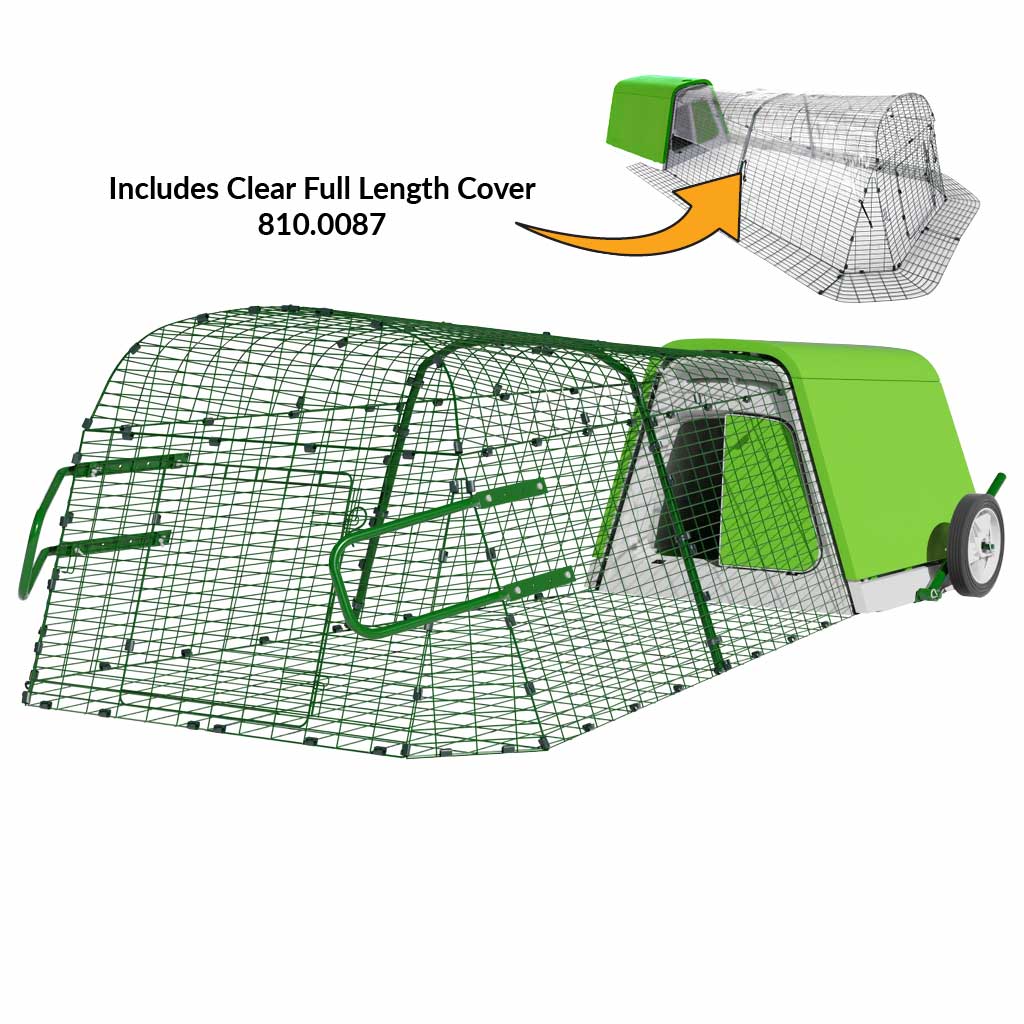 Eglu Go Rabbit Hutch 2m run, wheels, handles and clear full length cover 810.0087