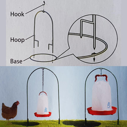 Omlet Feeder Drinker Hoop Stand