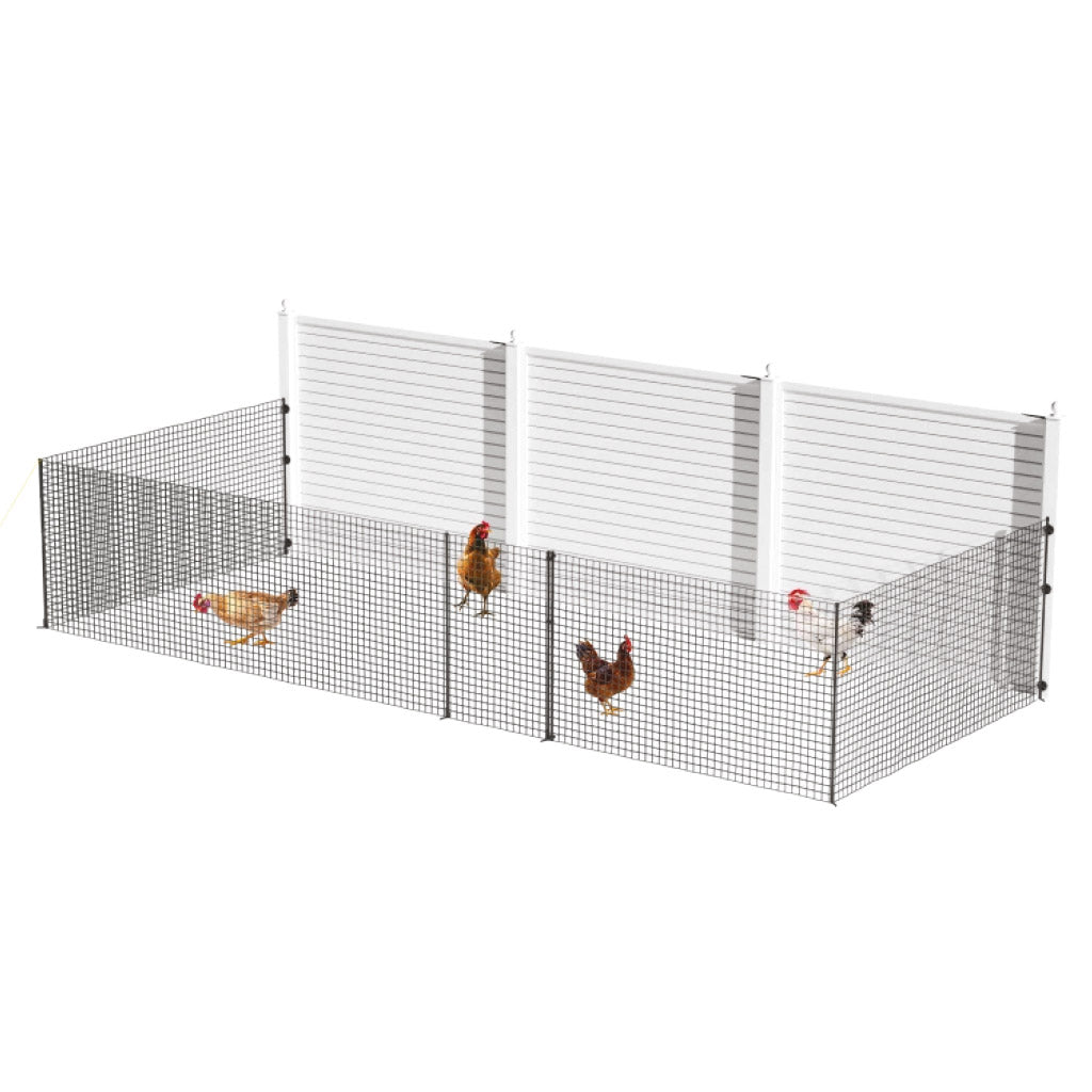 Join your Omlet chicken fencing to a wall or walk-in chicken run with an Omlet wall connection kit
