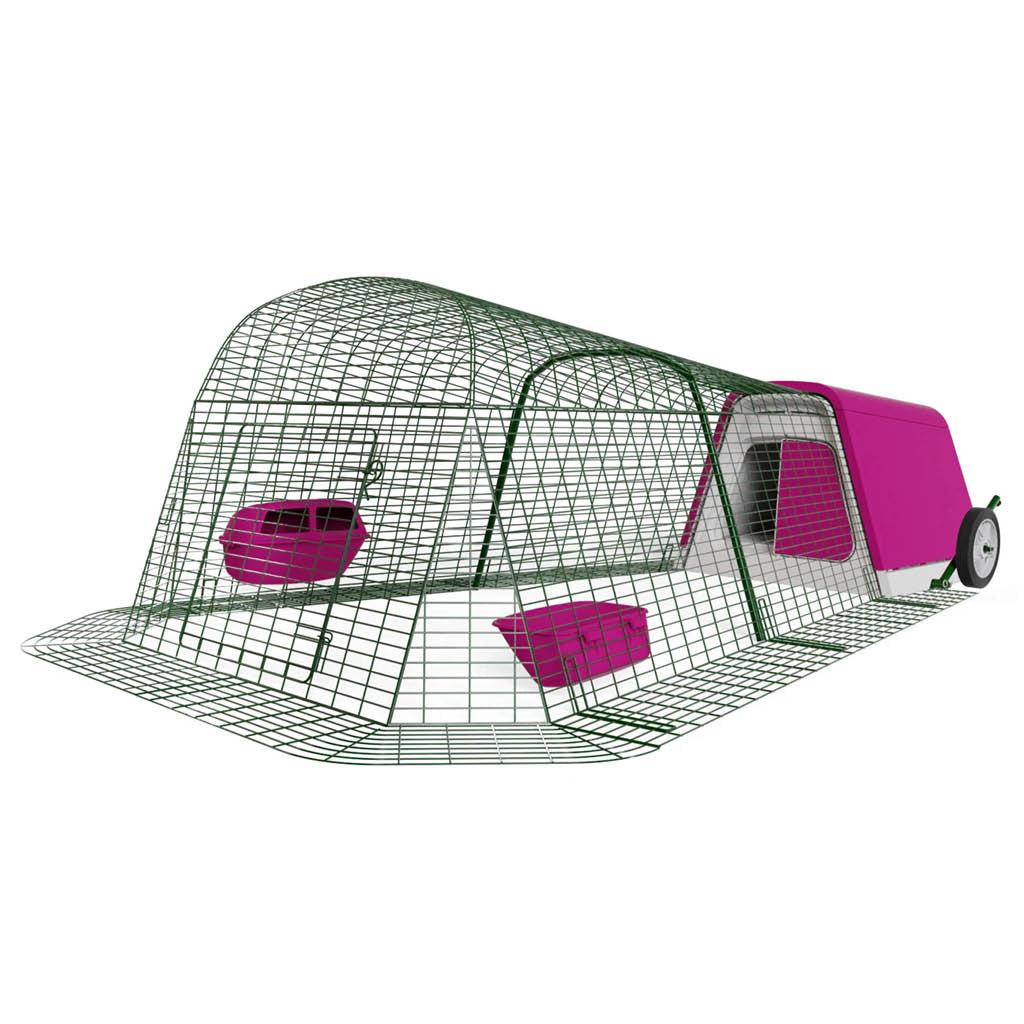 Purple Eglu Go Chicken Coop with 2m Run plus wheels