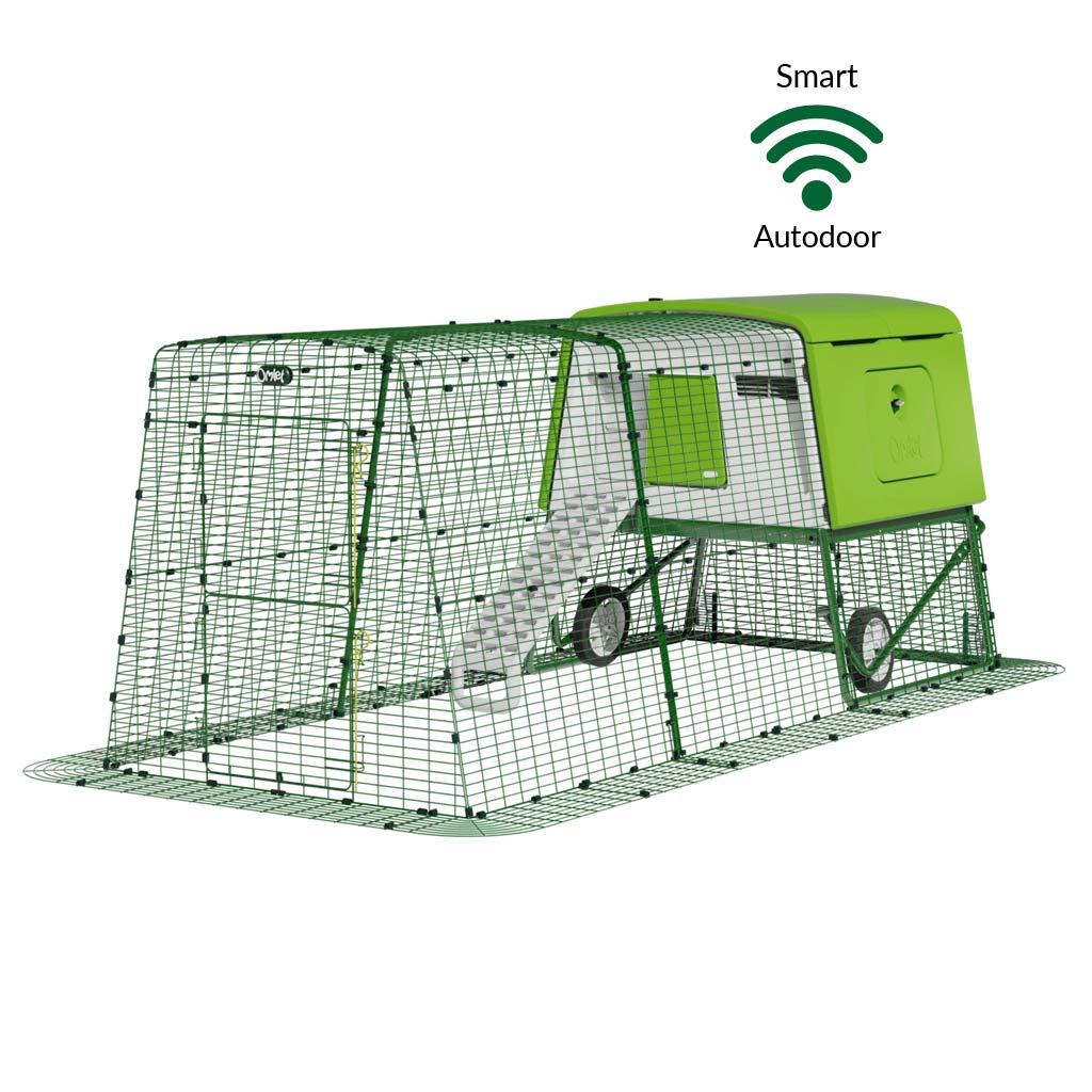 Eglu Cube Chicken Coop 3m run with wheels and SMART autodoor