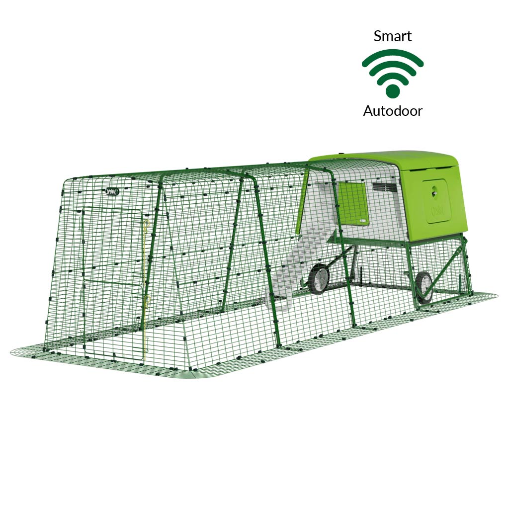 Eglu Cube Chicken Coop 4m run with wheels and SMART autodoor