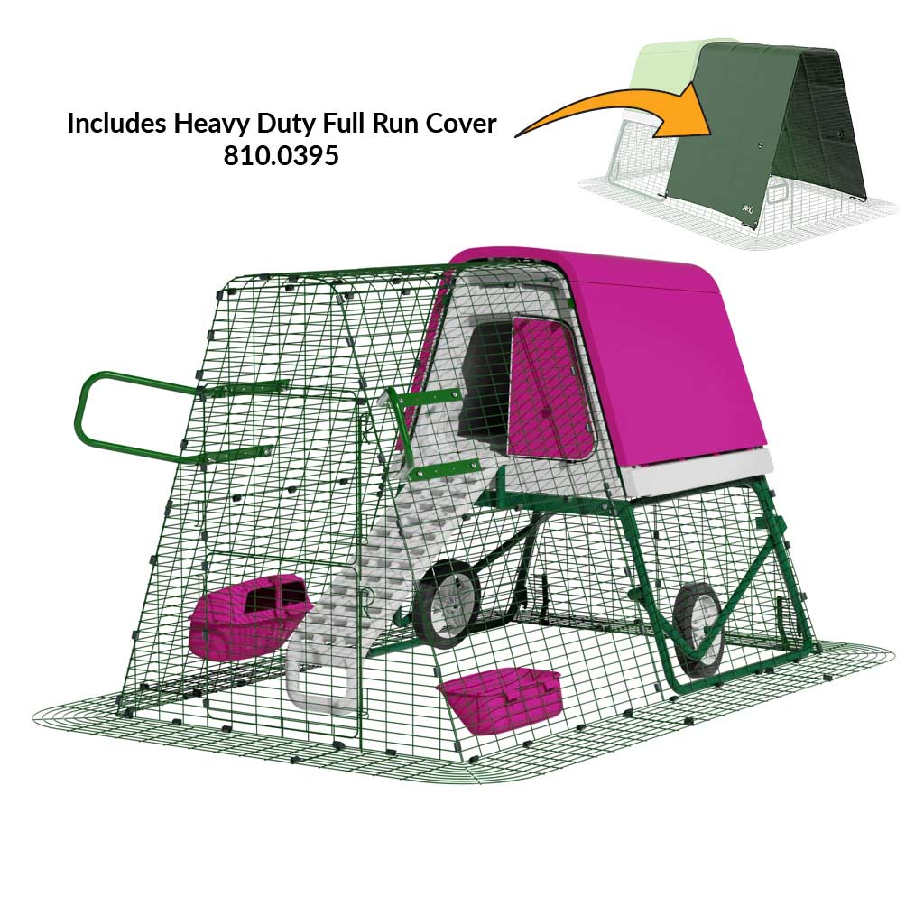 Purple Eglu Go UP Coop 2m run Wheels Handles Heavy Duty full run cover 810-0395