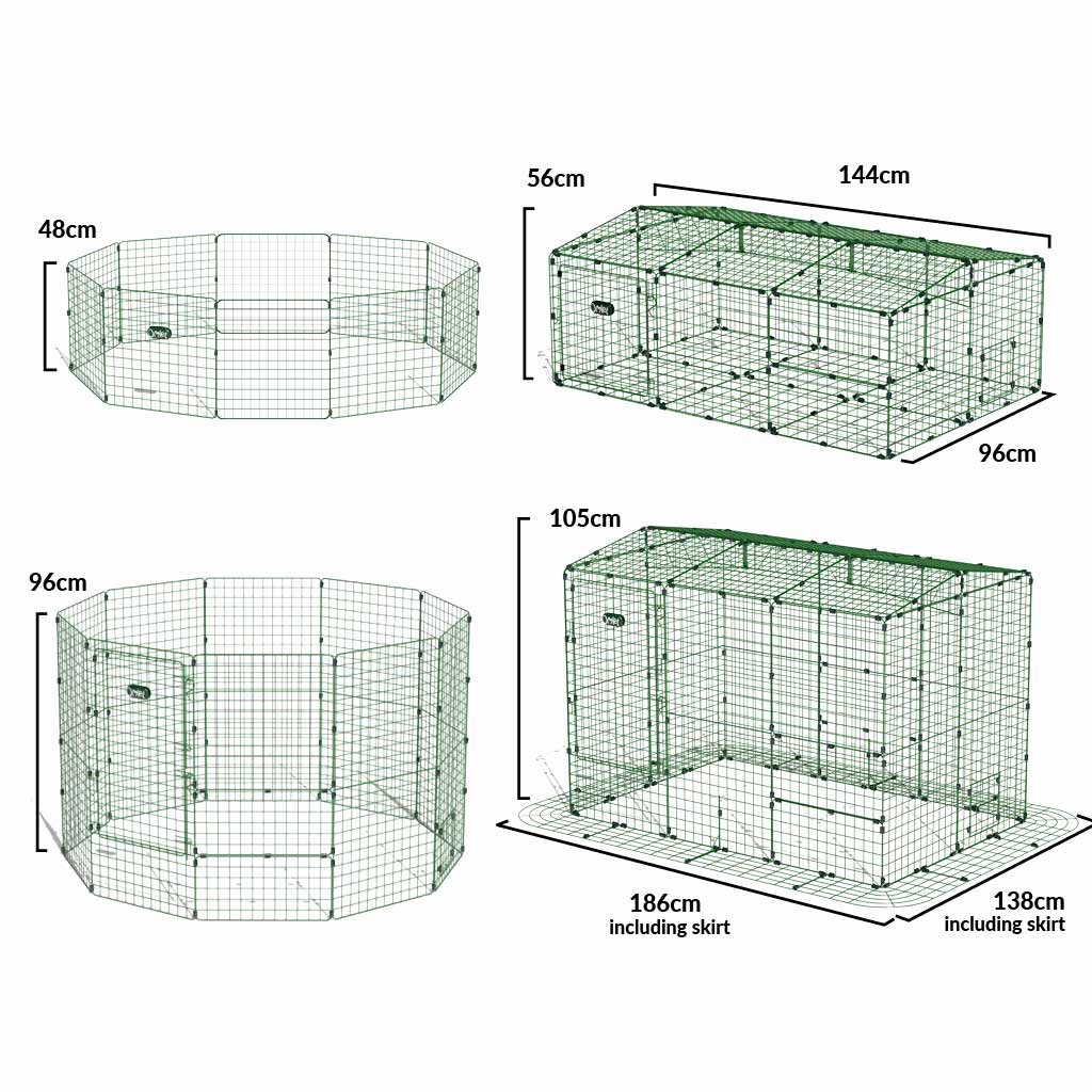 Zippi movable Run and Playpen dimensions