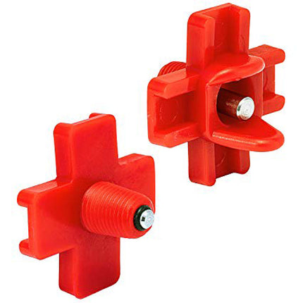 Horizontal (side mount) nipple drinker - Single (Red)