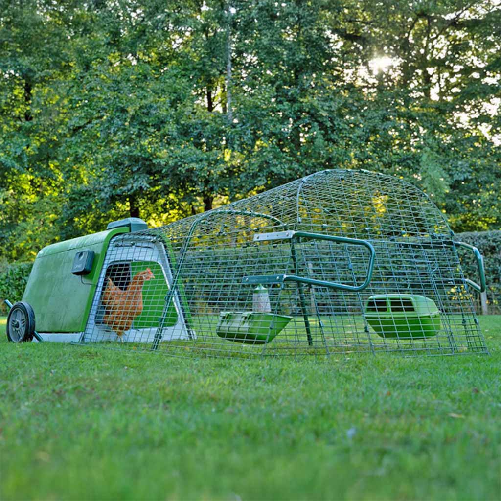 Eglu Go chicken coop fitted with the autodoor automatic door system