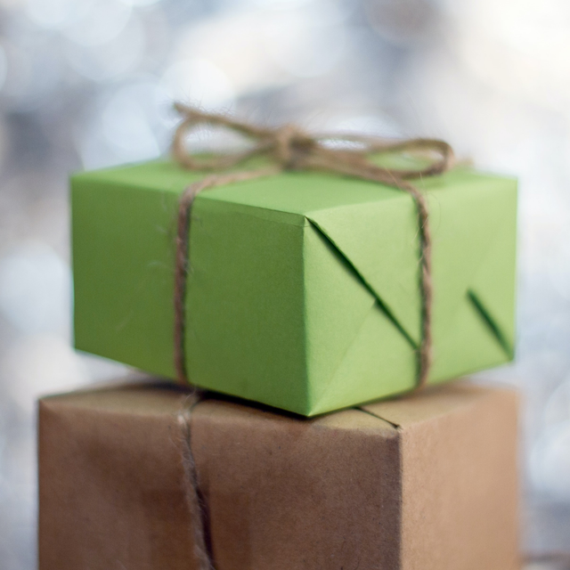Gift Box in green wrapping