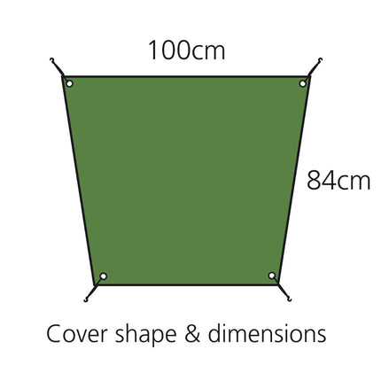 Heavy Duty Eglu Go Hutch Cover shape and dimensions