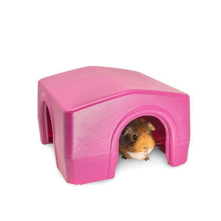 The Zippi Guinea Pig Shelter has two entrances so that one animal can leave if another is coming in
