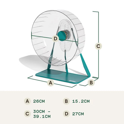 Large silent wheel with stand dimensions