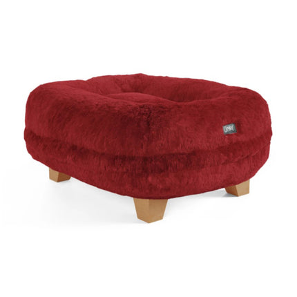 Maya Donut Cat Bed Ruby Red