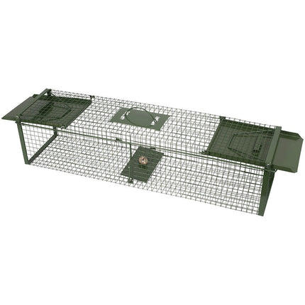 Double entry cage trap armed large