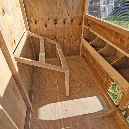 Appletons Kitset Timber Batten Walk-In Hen House - inside view