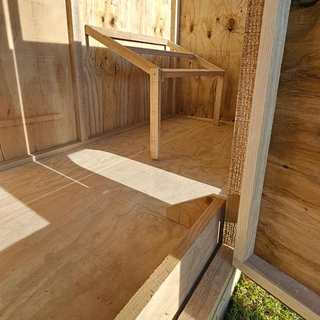 Inside view of Appletons Walk-In Batten Hen House