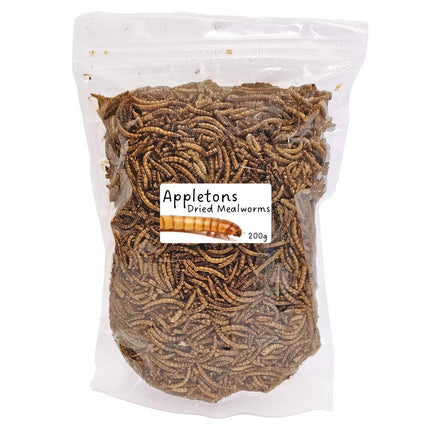 Appletons premium dried mealworms for chickens, pheasant and other insect-eating birds