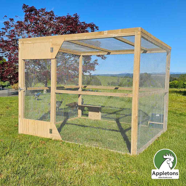 Appletons Freestanding Fully Enclosed Walk-In Poultry Run with optional Pop-hole and Drinker Slot included