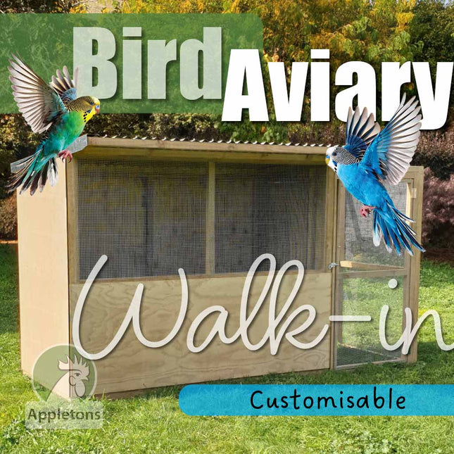 Appletons Kitset Timber Walk-In Small Bird Aviary