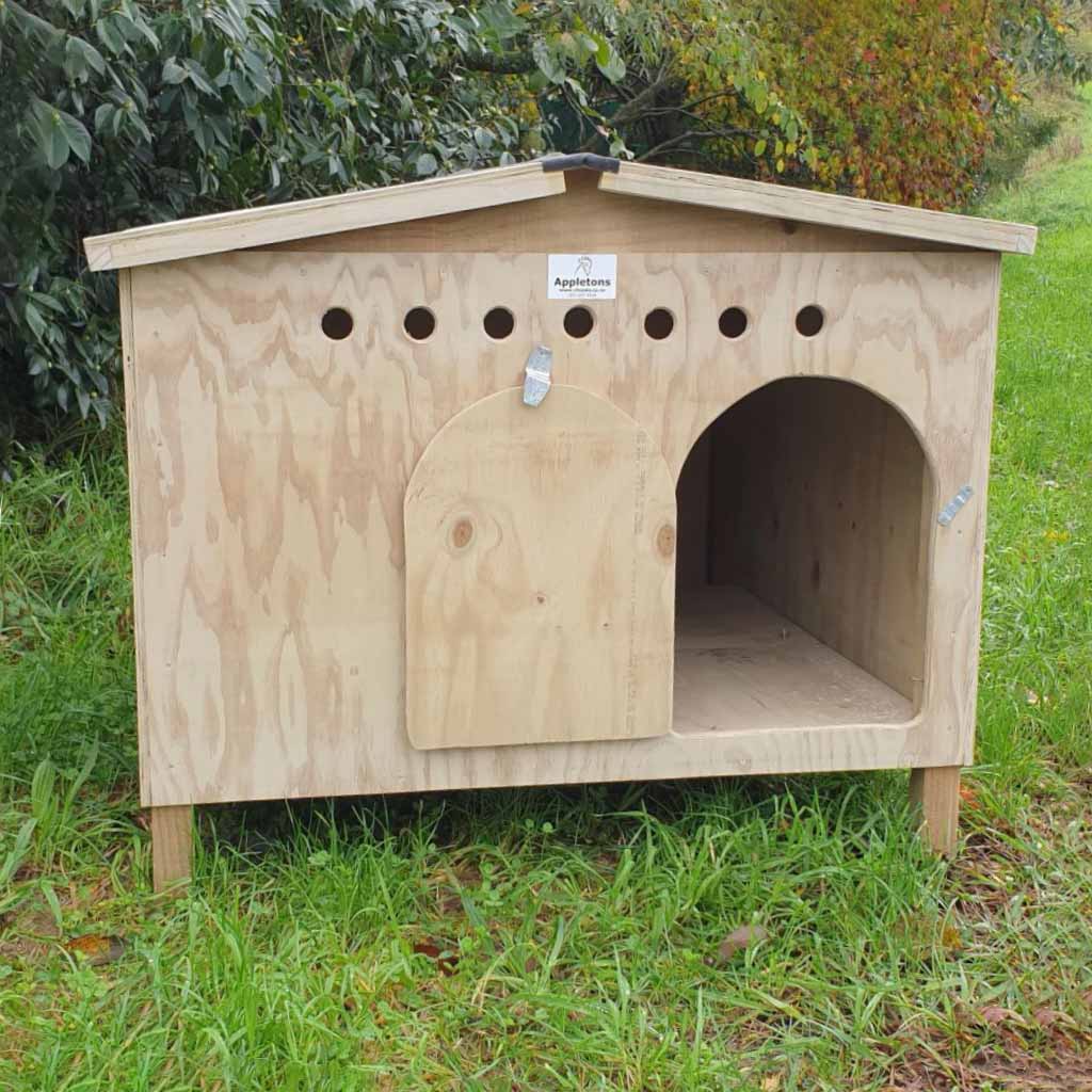 Appletons duck and goose housing with customised door height and width to suit your birds