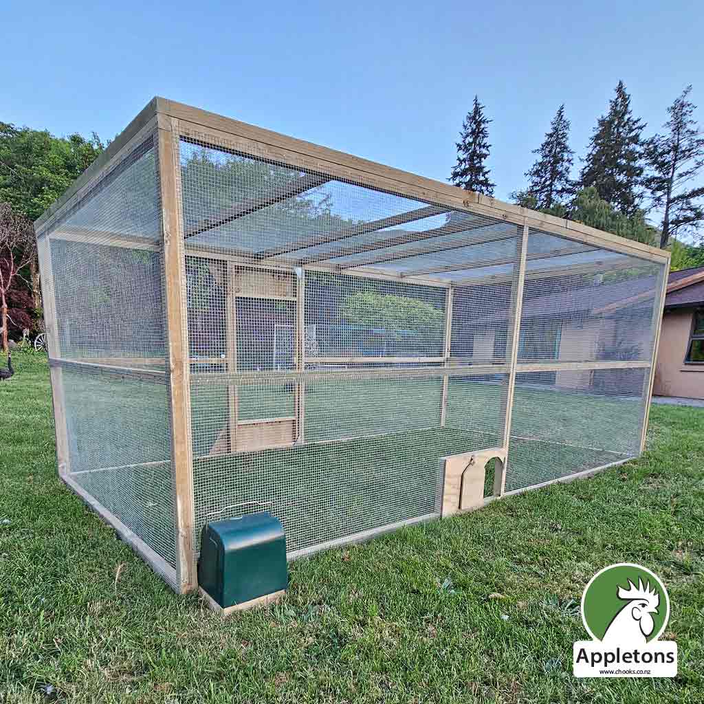 Fully enclosed and sparrow proof Extended Walk-In Poultry Run Appletons