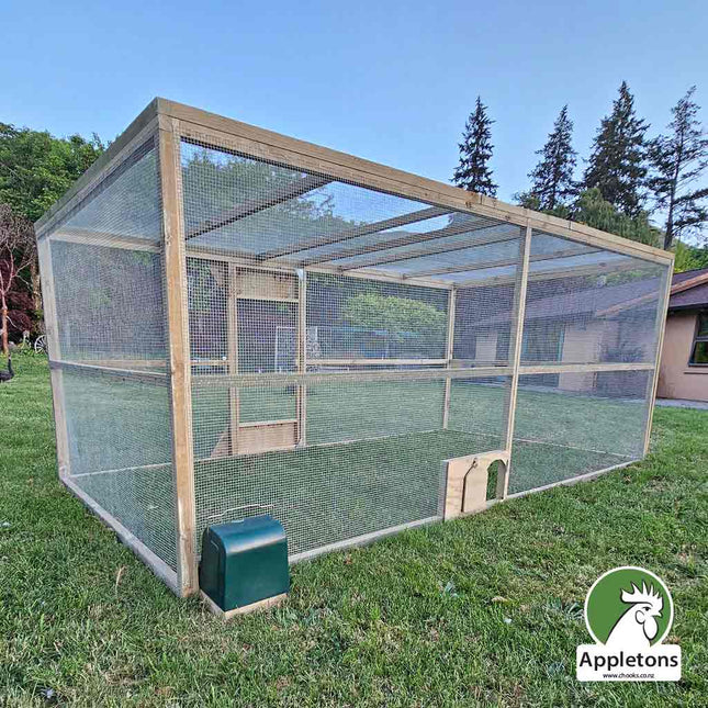 Fully enclosed and sparrow proof Extended Walk-In Poultry Run Appletons