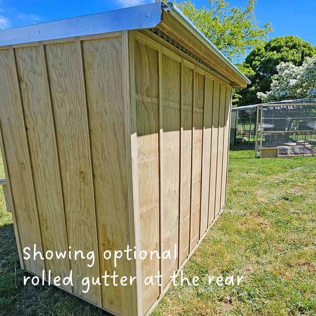 Appletons Timber Walk-In Hen House with batten detailing a solid plywood floor and optional rolled gutter