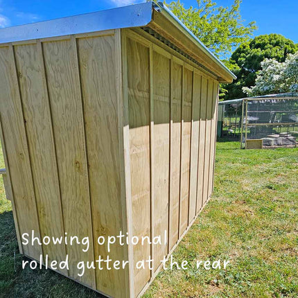 Appletons Timber Walk-In Hen House with batten detailing a solid plywood floor and optional rolled gutter