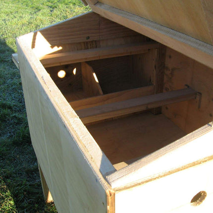 Wheelbarrow Hen House interior