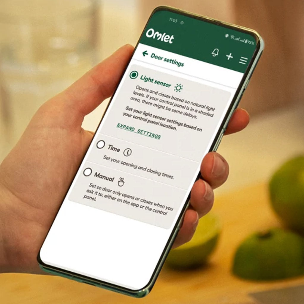 Link your smart autodoor to your phone with the Omlet smart app