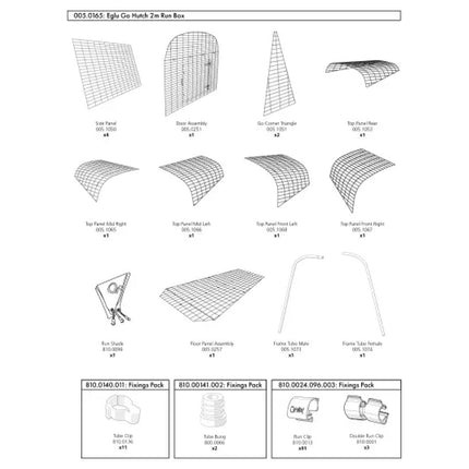 2m Run with Mesh Floor Only | Eglu Go Hutch