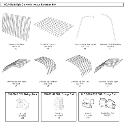 Please note: This extension is only compatible with an existing Eglu Go Hutch 2m run