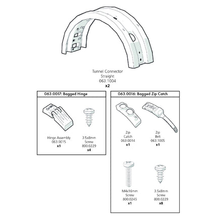 Straight Tunnel Connector | Zippi