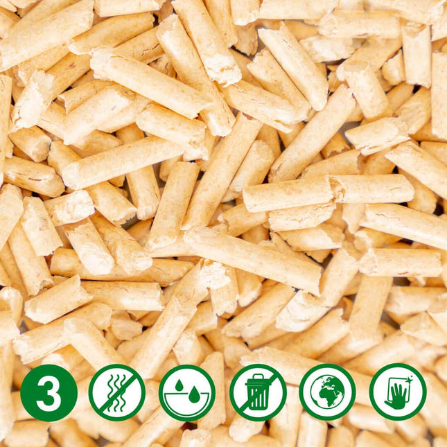 Omlet Cat Litter No. 3 Pine biodegradable close up