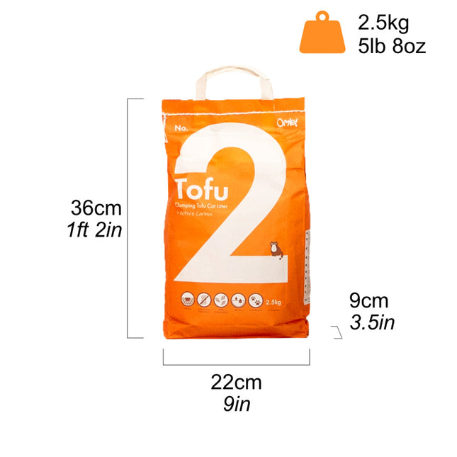 Omlet Cat Litter No. 2 | Tofu - 6L dimensions