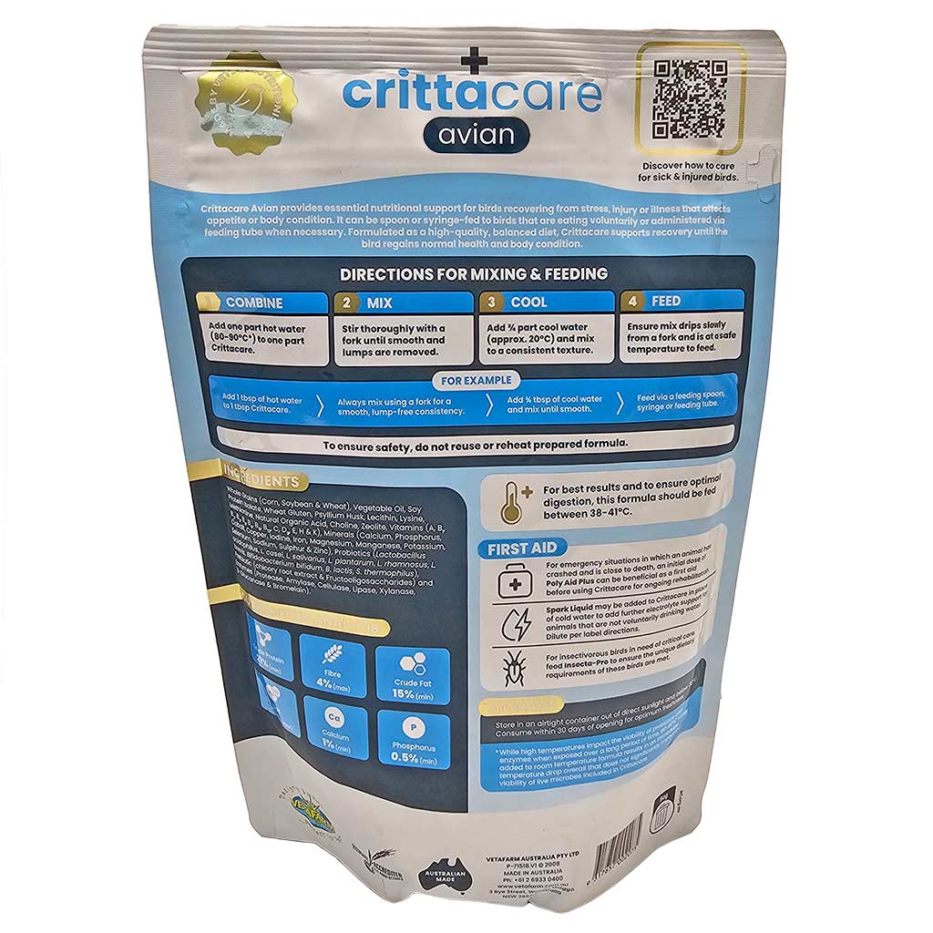 Rehabilitation nutrition for sick and injured birds 450g