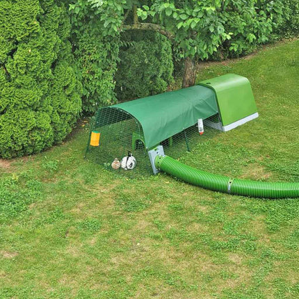 Omlet Eglu Go Hutch with heavy duty full length cover and Zippi tunnel system