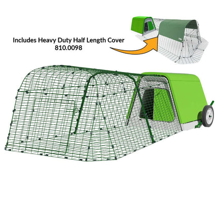 Eglu Go Rabbit Hutch 2m run with wheels and heavy duty half length cover 810.0098
