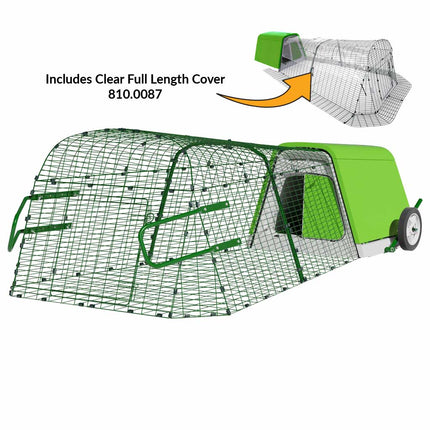 Eglu Go Rabbit Hutch 2m run, wheels, handles and clear full length cover 810.0087