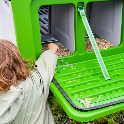 Collecting eggs with an Eglu Pro is easy
