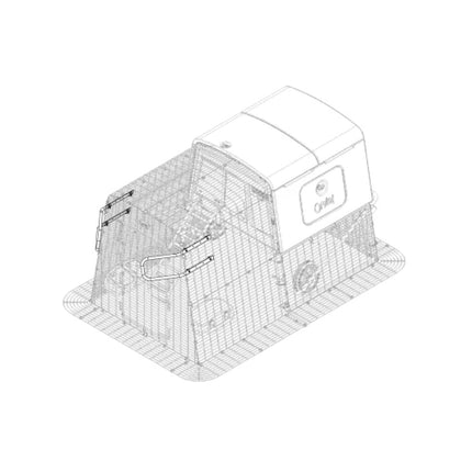 Eglu Run Handles mounted inward facing on the Eglu Cube