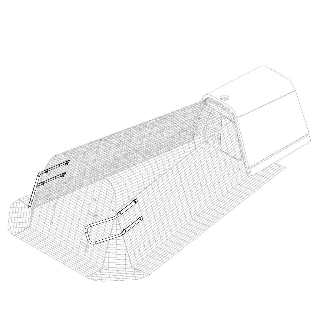 Eglu Run Handles mounted to face inwards