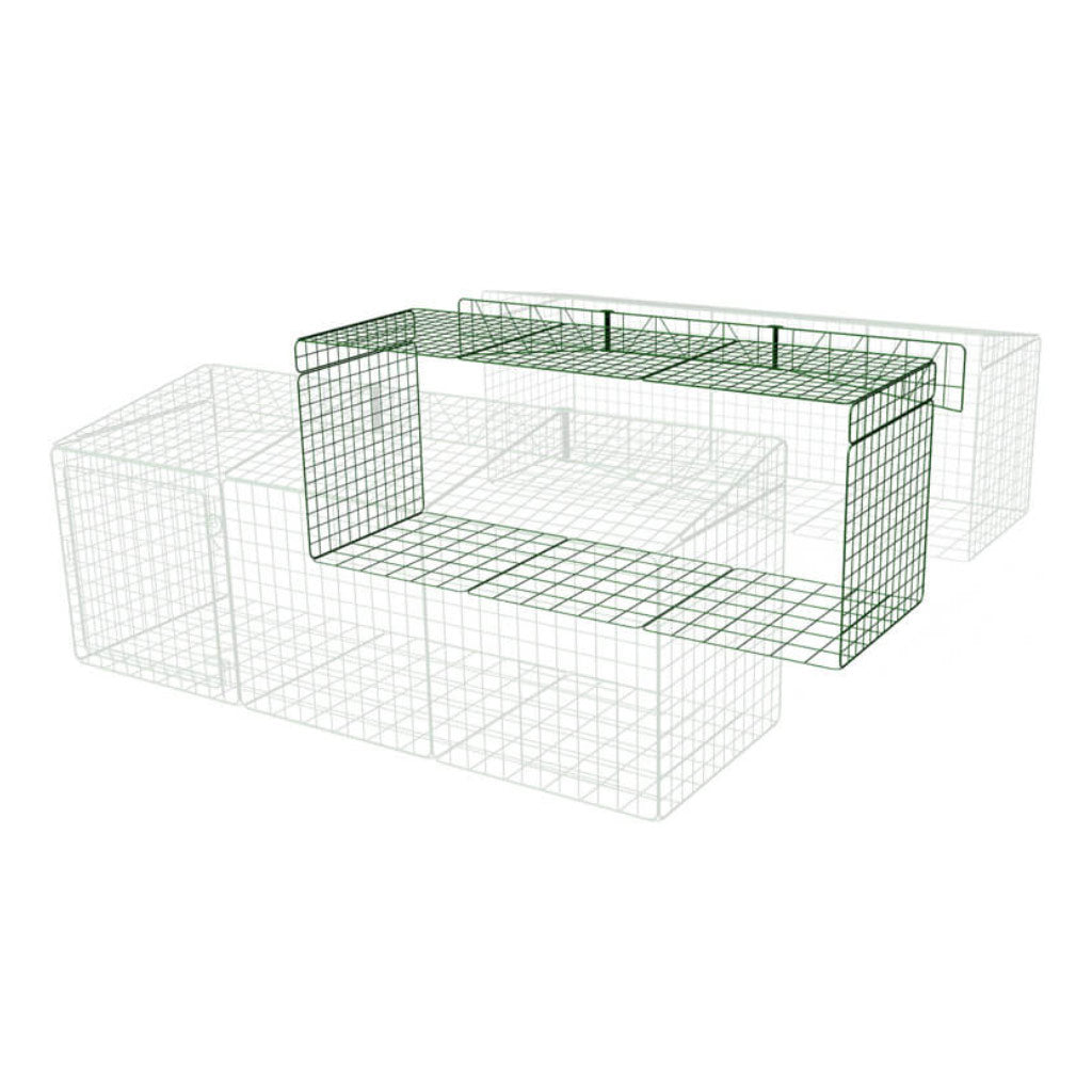 Extension Kit For Single Height Zippi Run with Underfloor Mesh to extend a 3x2 run to 3x3