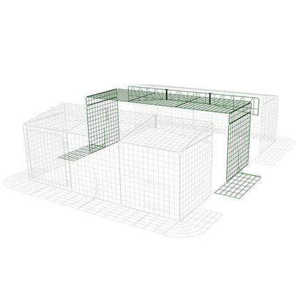 Extension Kit For Singe Height Zippi Run With Skirt extends a 3x2 run to 3x3