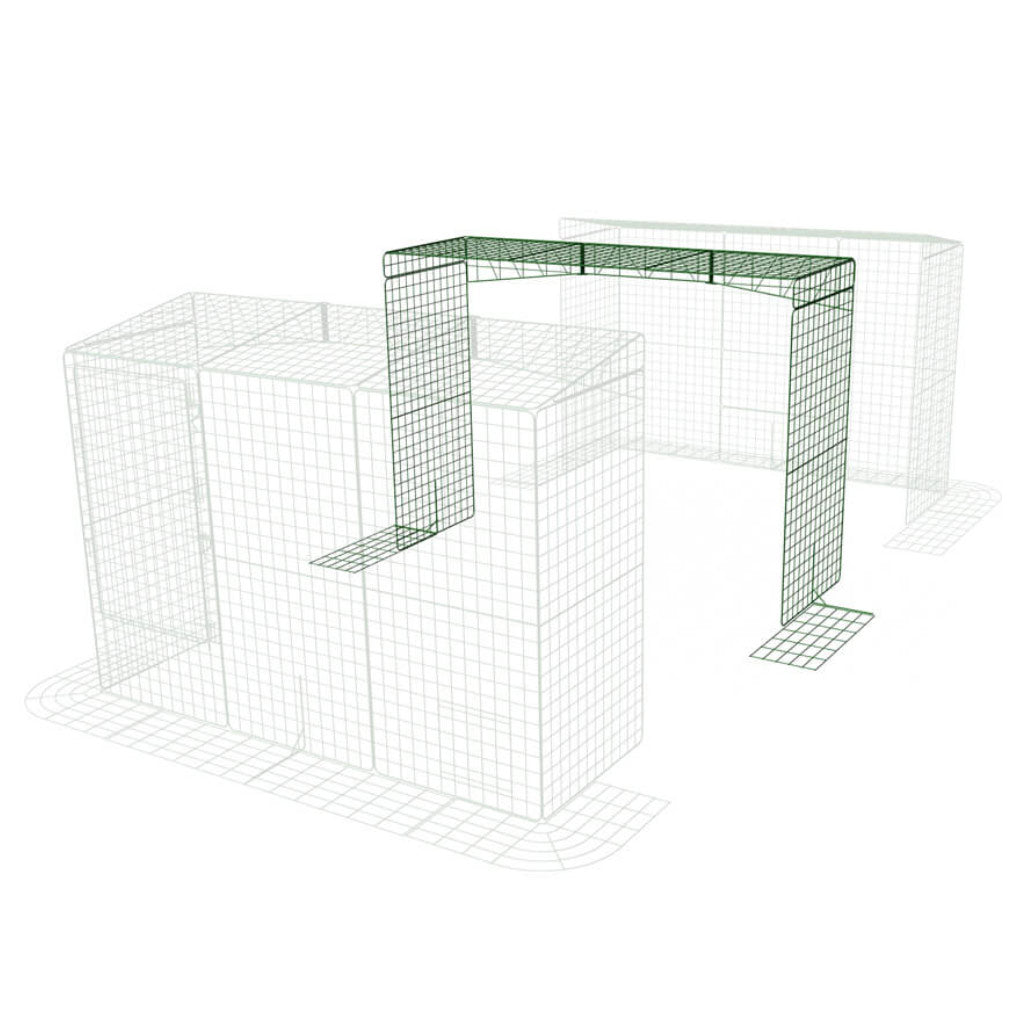 Extension Kit For Double Height Zippi Run With Skirt extends a 3x2 run to 3x3