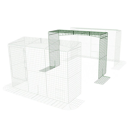 Extension Kit For Double Height Zippi Run With Skirt extends a 3x2 run to 3x3