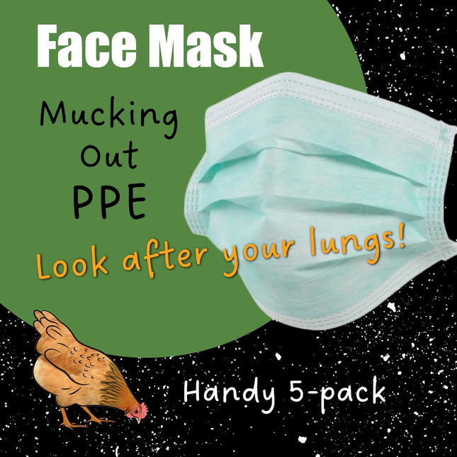 Wear a face mask and look after your lungs when mucking out the hen house