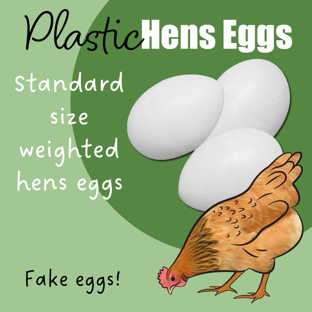 Fake hens eggs plastic weighted