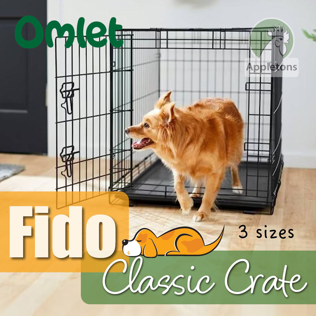 Fido Classic Dog Crate Folding, Twin Door Crate