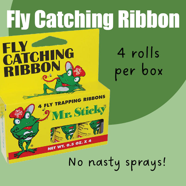 Fly catching ribbons Mr Sticky 4-rolls per box